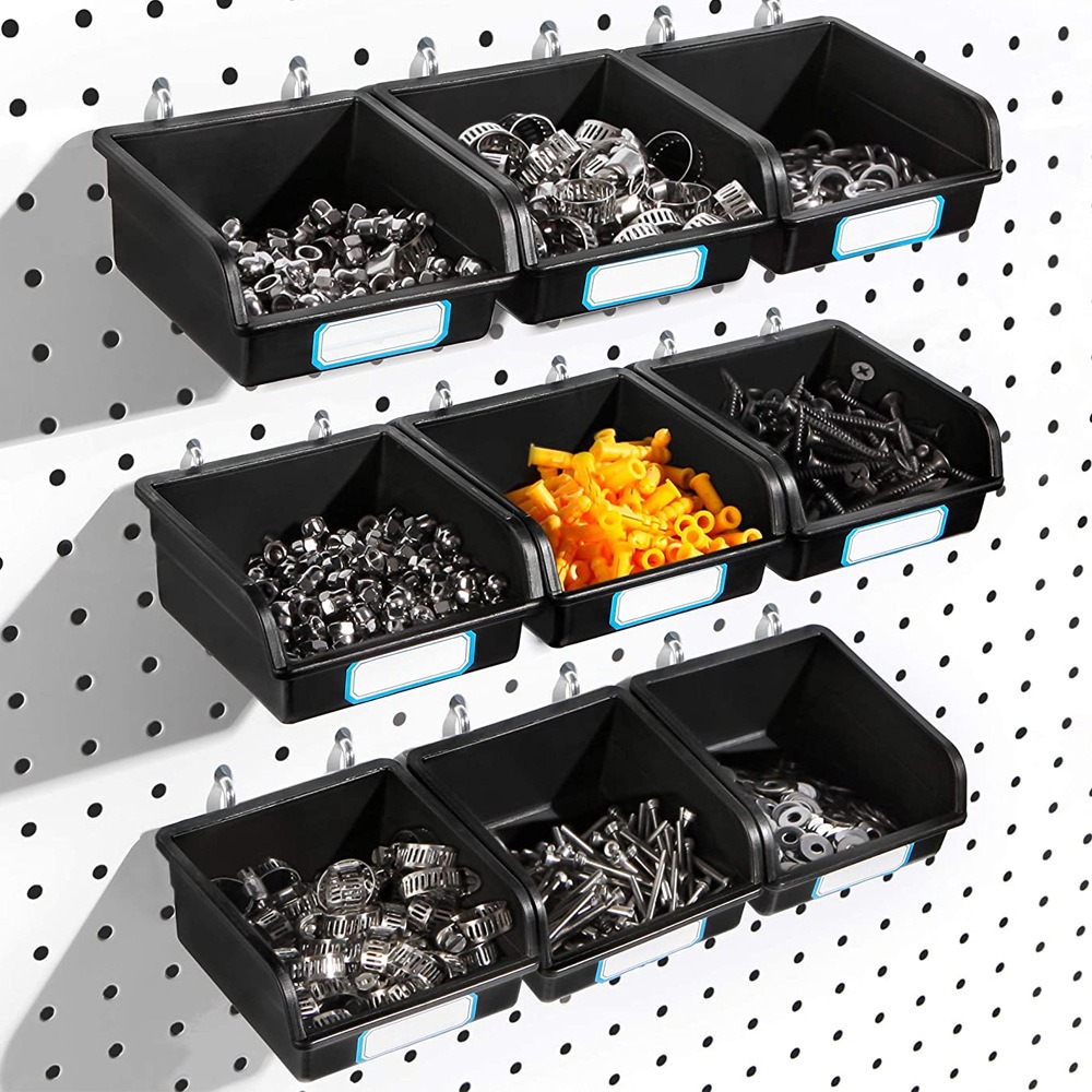 Tools Set Workshop - 1/6 Sets Pegboard Bins with Hooks