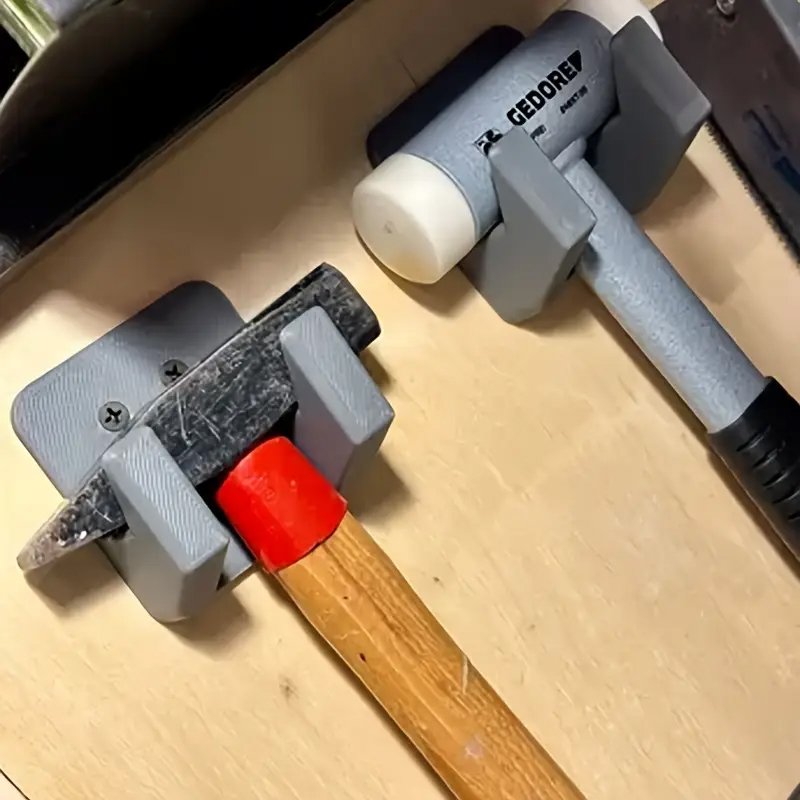 Workshop Tools Pictures - 1pc Wall Mounted Hammer Storage Rack