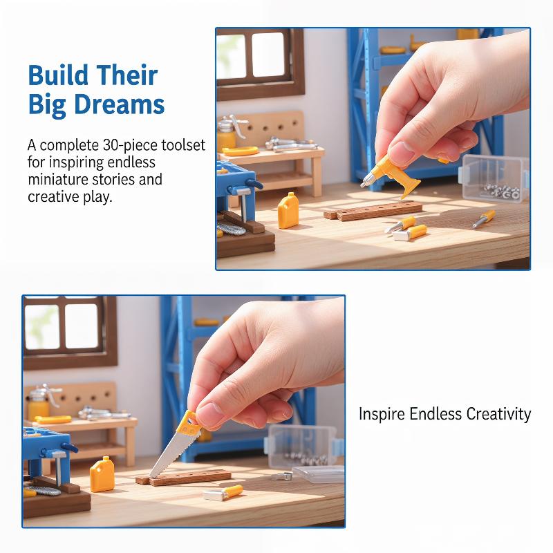 Mini Workshop Tools - Dollhouse Workshop Mini Tools Set 1:12