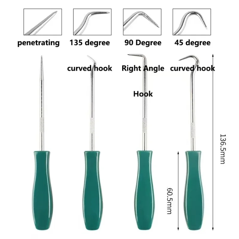 4Pcs 135mm Oil Seal Pick Hooks - огляд і ціна Mini Workshop Tools