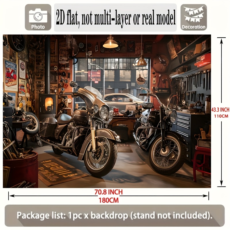 Motorcycle Garage Tapestry Cla - огляд і ціна Tools For Motorcycle Workshop